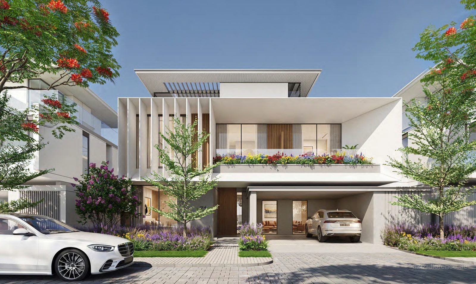 Villa collection at Azizi Florence Sharjah, the widest villa frontage in the release